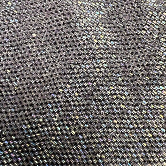 VALERIE STEVENS Lavender Beaded Evening Bag/Clutch w/Silver Metal Chain Strap - Picture 4 of 10